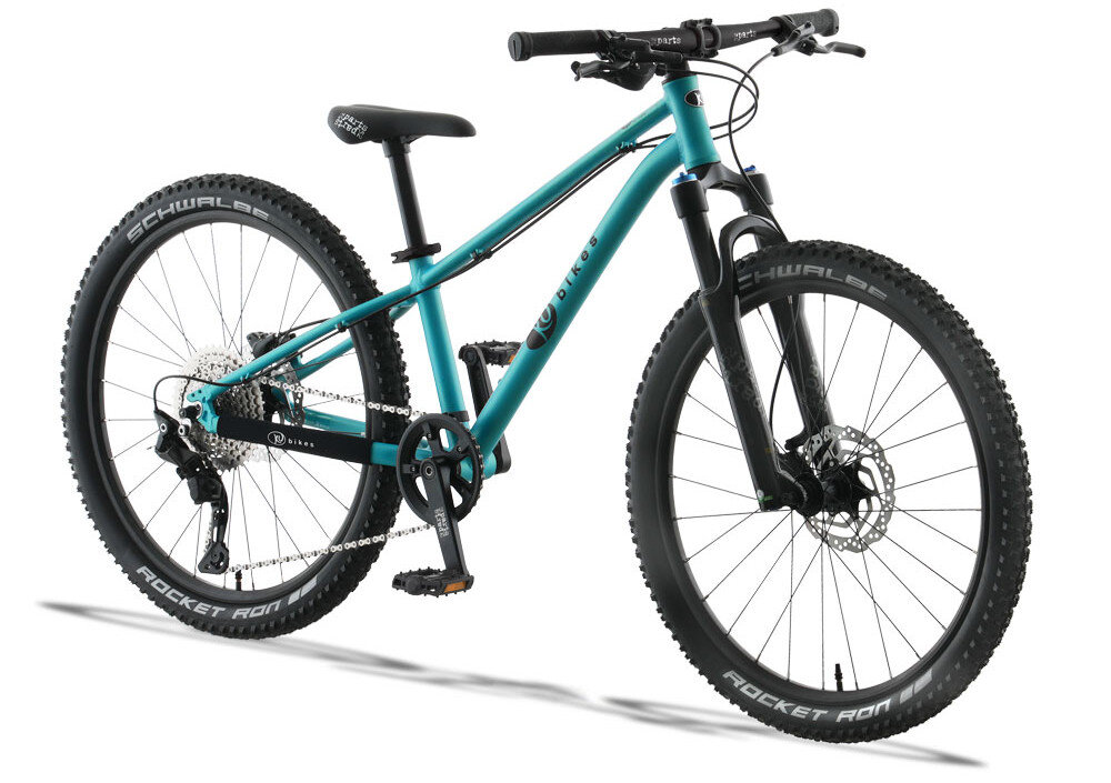 Lekki rowerek amortyzowany KUbikes 24 S MTB DISC turkusowy