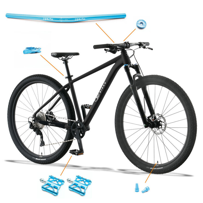 Lekki rowerek dziecięcy KUbikes 29 S MTB DISC Czarny + Laser Blue