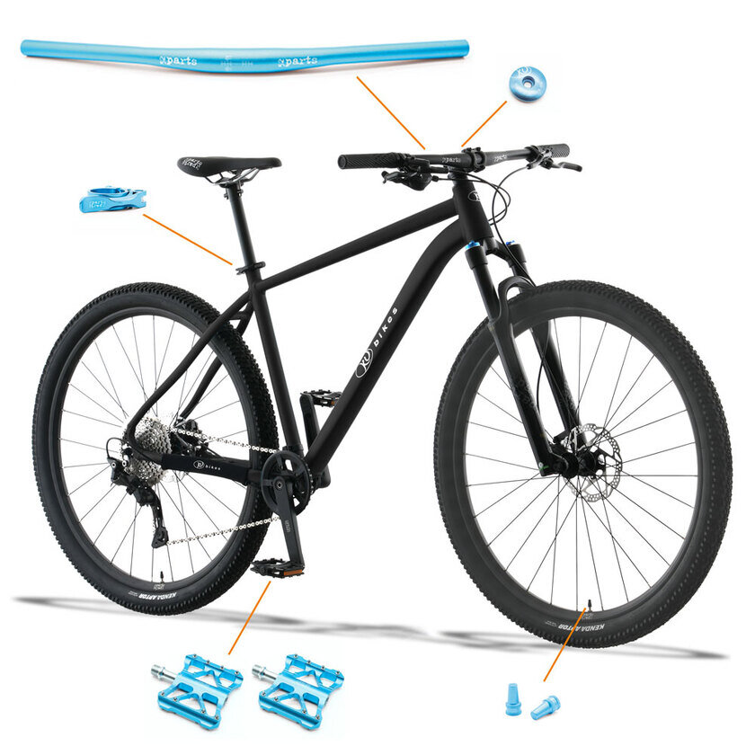 Lekki rowerek KUbikes 29 M MTB DISC Czarny + Laser Blue