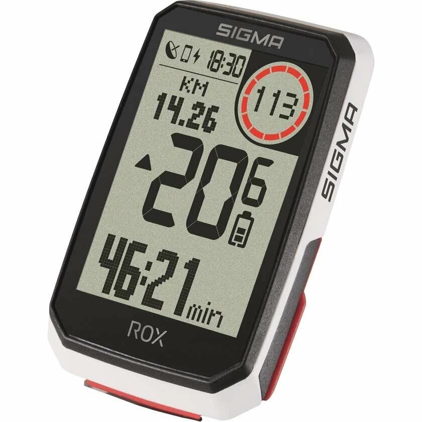 Licznik rowerowy SIGMA ROX 4.0 HR + sensor top mount set Biały