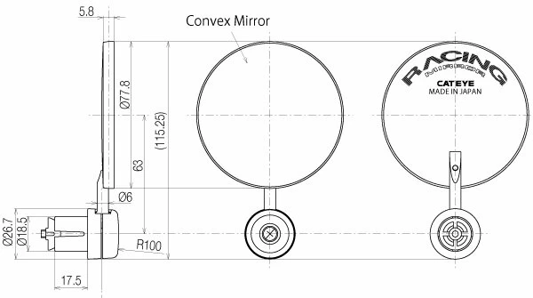 Lusterko rowerowe CatEye BM-300G