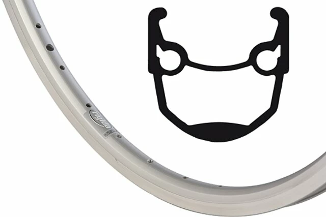 Obręcz aluminiowa Rigida Andra 10, 26 x 1.75 (19-559) E-bike Kolor: Srebrna