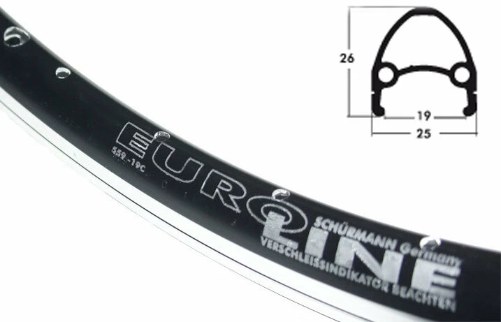 Obręcz rowerowa Euroline 19C Rim Concept 19-559 czarna