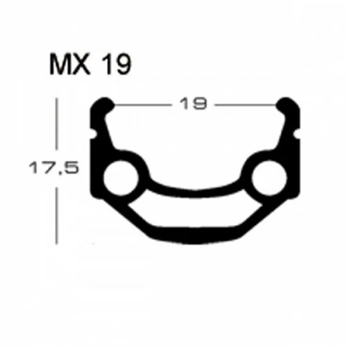 Obręcz rowerowa Exal MX19 Alu 19-622 32 szprychy