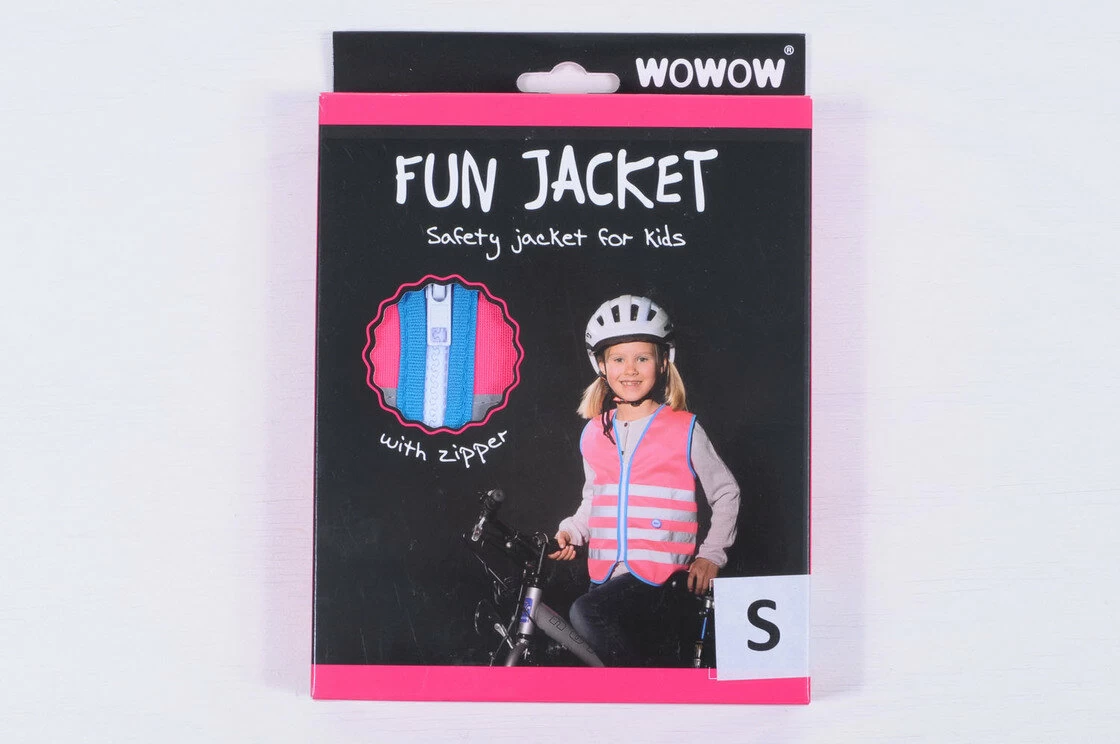 Odblaskowa kamizelka rowerowa WOWOW Fun Jacket - fluorescencyjny różowy Rozmiar M