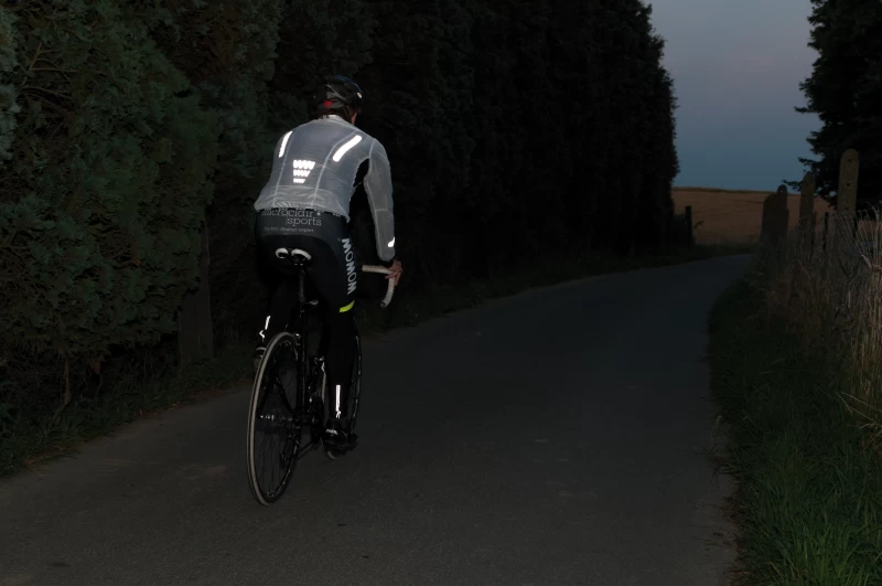 Odblaskowa kurtka rowerowa WOWOW Ultralight Supersafe - kolor biały Rozmiar XXL