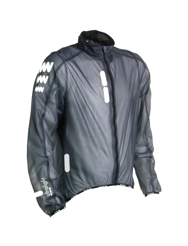 Odblaskowa kurtka rowerowa WOWOW Ultralight Supersafe - kolor granatowy Rozmiar: S