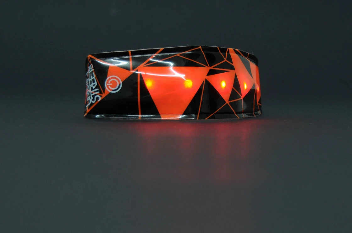 Odblaskowa opaska z diodami LED WOWOW Lightband Urban  Pomarańczowy