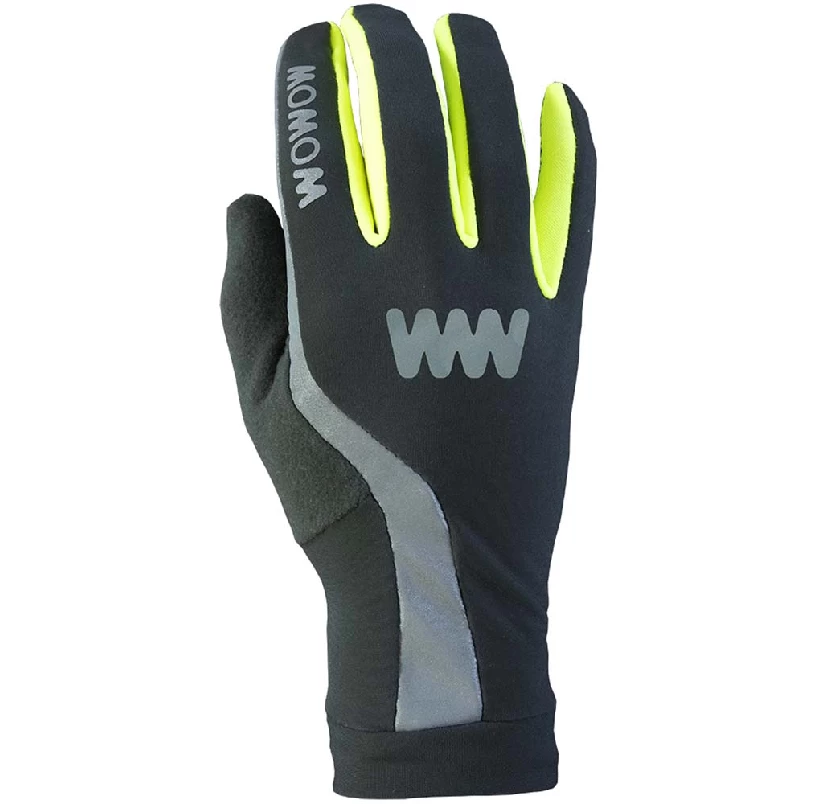 Odblaskowe rękawiczki rowerowe WOWOW Dark Gloves 3.0 - czarny