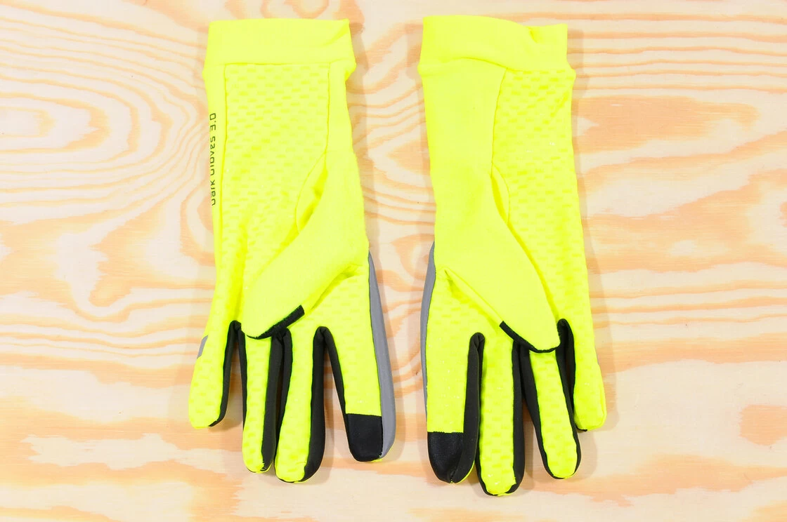 Odblaskowe rękawiczki rowerowe WOWOW Dark Gloves 3.0 - fluorescencyjny żółty Rozmiar: L