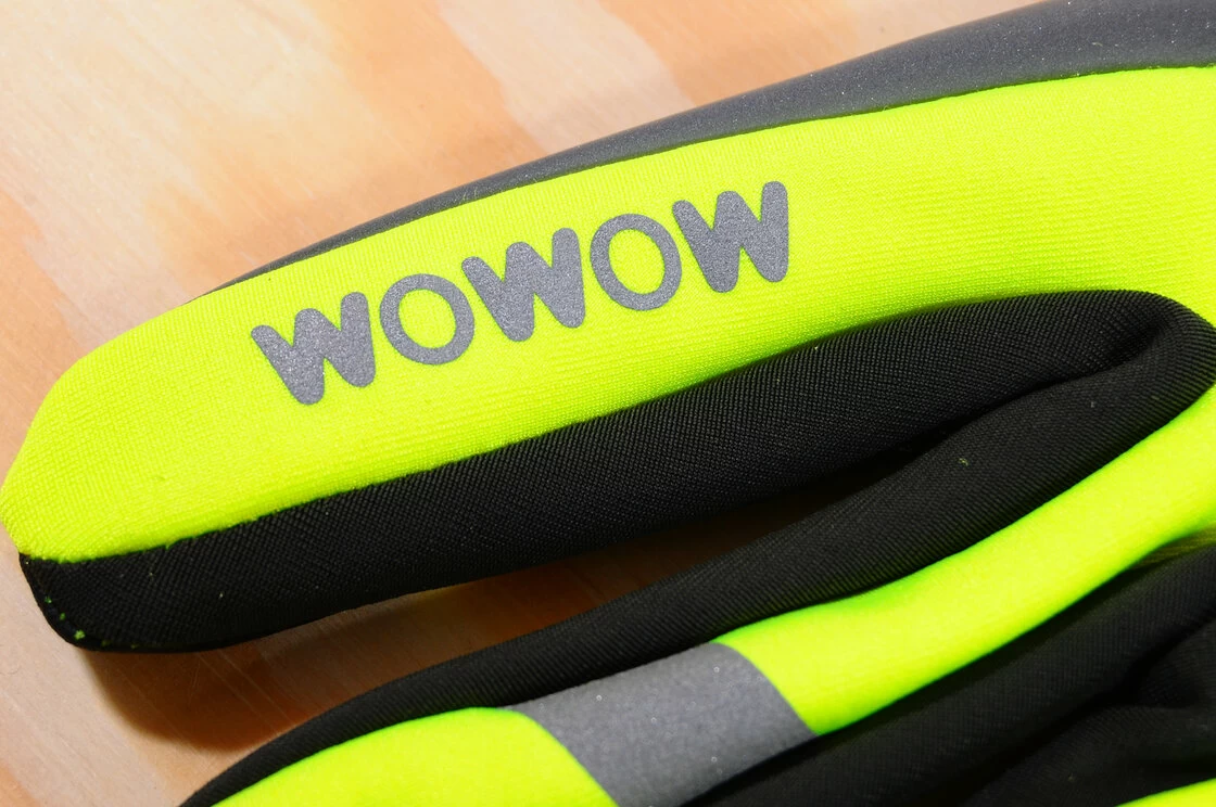 Odblaskowe rękawiczki rowerowe WOWOW Dark Gloves 3.0 - fluorescencyjny żółty Rozmiar: L