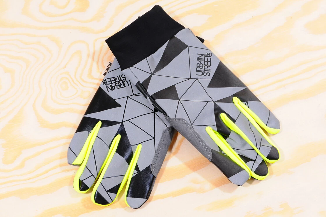 Odblaskowe rękawiczki rowerowe WOWOW Dark Gloves Urban Street – fluorescencyjny żółty