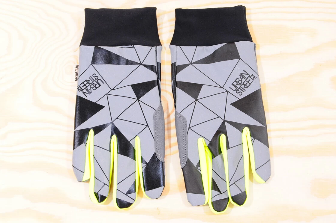 Odblaskowe rękawiczki rowerowe WOWOW Dark Gloves Urban Street – fluorescencyjny żółty
