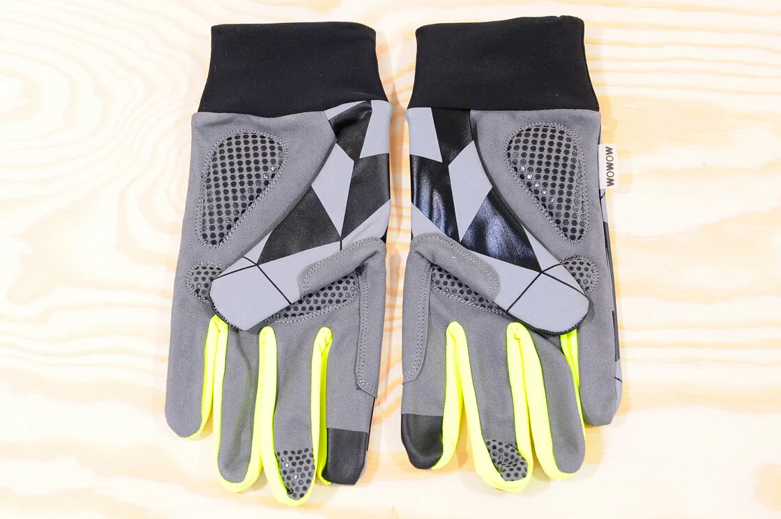 Odblaskowe rękawiczki rowerowe WOWOW Dark Gloves Urban Street – fluorescencyjny żółty