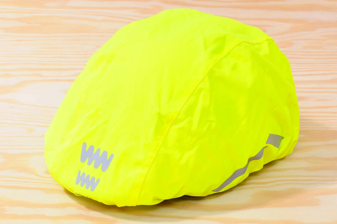 Odblaskowy pokrowiec na kask rowerowy WOWOW Helmet Cover Fluorescencyjny żółty