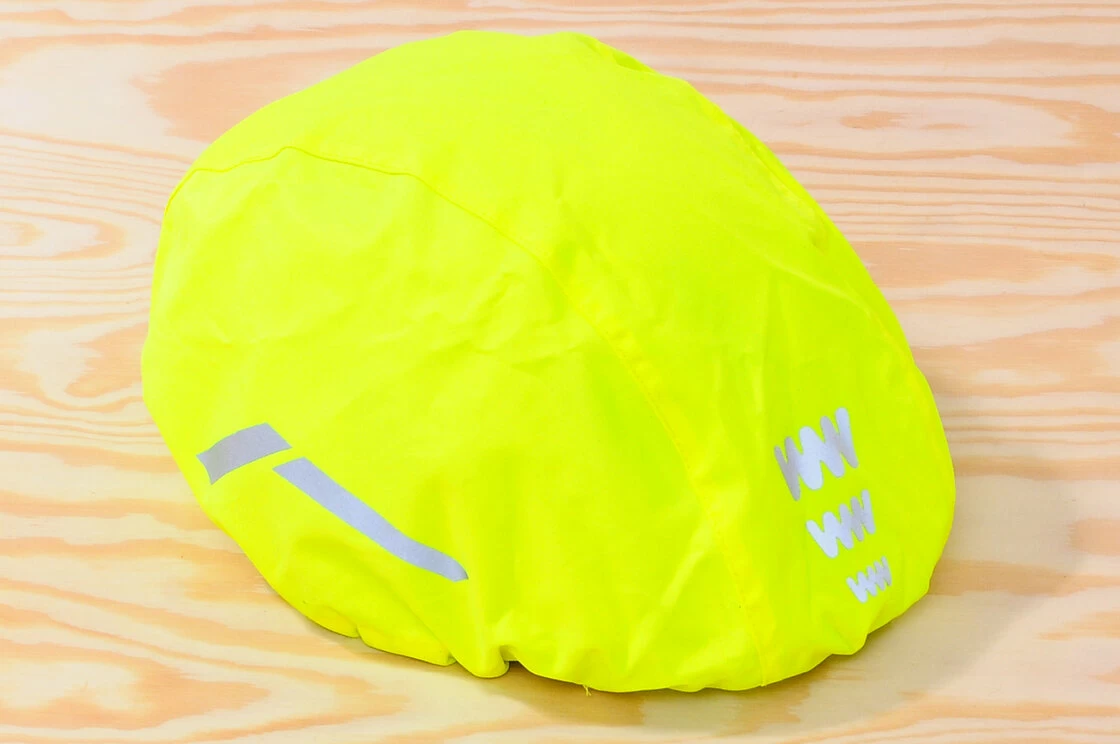 Odblaskowy pokrowiec na kask rowerowy WOWOW Helmet Cover Fluorescencyjny żółty