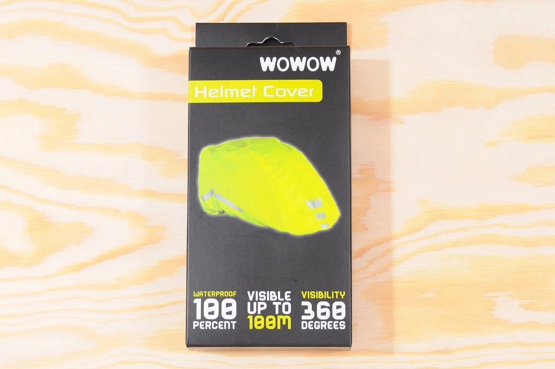 Odblaskowy pokrowiec na kask rowerowy WOWOW Helmet Cover Fluorescencyjny żółty