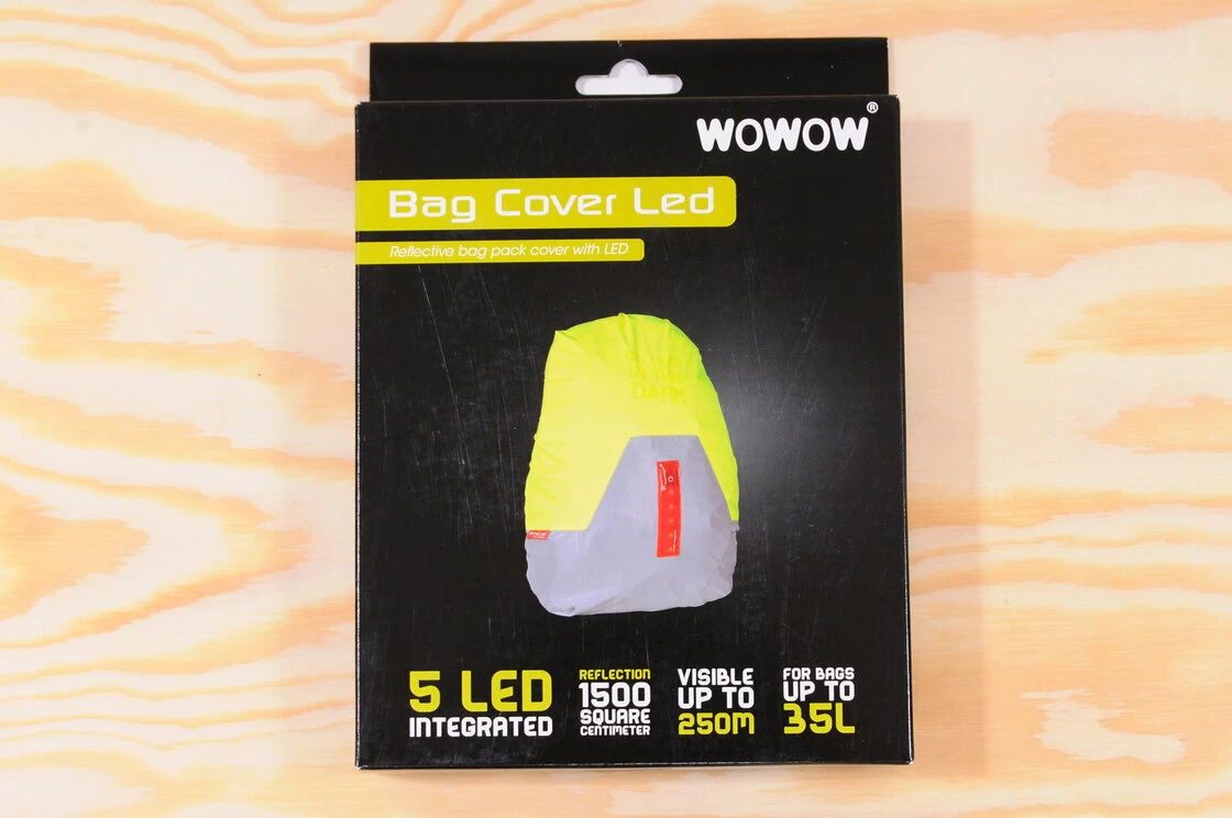 Odblaskowy pokrowiec na plecak rowerowy WOWOW Bag Cover Fluorescencyjny żółty
