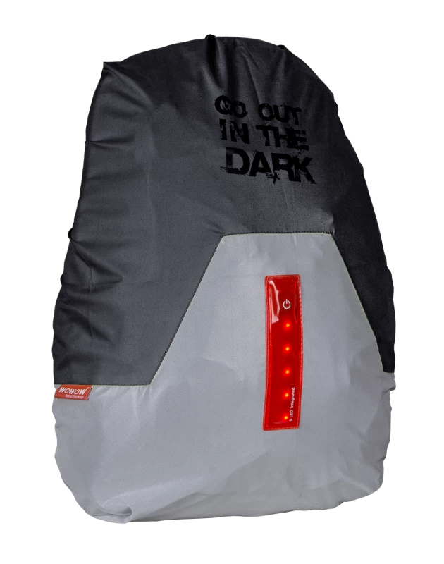 Odblaskowy pokrowiec na plecak rowerowy WOWOW Bag Cover Czarny
