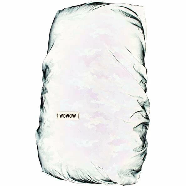 Odblaskowy pokrowiec na plecak rowerowy Wowow Cover Bag Titanium 