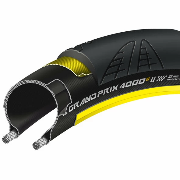 Opona rowerowa Continental Grand Prix 4000S II 700x23C (23-622) VectranBreaker Czarny