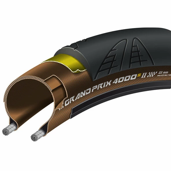 Opona rowerowa Continental Grand Prix 4000S II 700x23C (23-622) VectranBreaker Czarny
