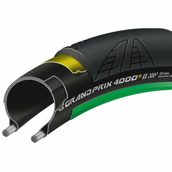 Opona rowerowa Continental Grand Prix 4000S II 700x23C (23-622) VectranBreaker Czarny