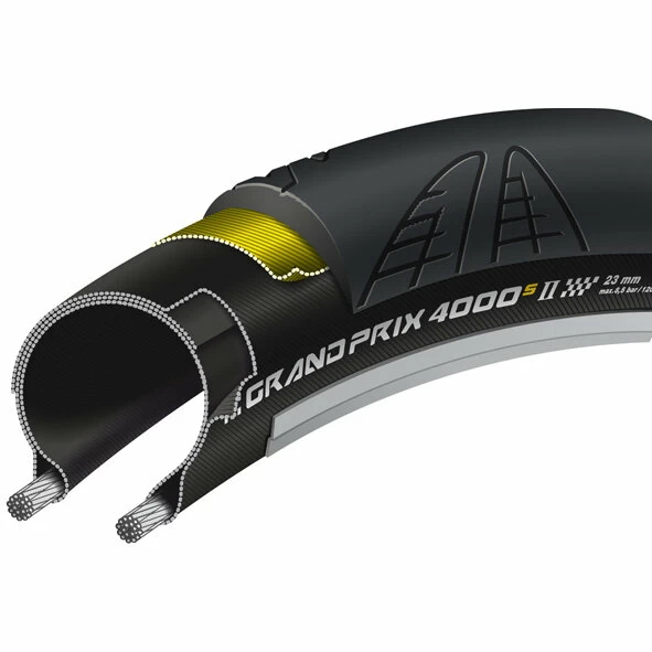 Opona rowerowa Continental Grand Prix 4000S II 700x23C (23-622) VectranBreaker Czarny