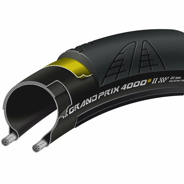 Opona rowerowa Continental Grand Prix 4000S II 700x23C (23-622) VectranBreaker Czarny