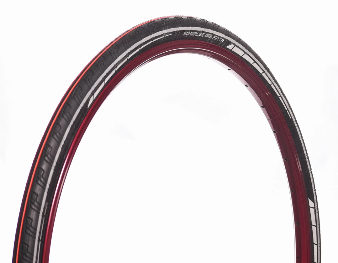 Opona rowerowa Schwalbe Finta Gazelle Czerwone pasy