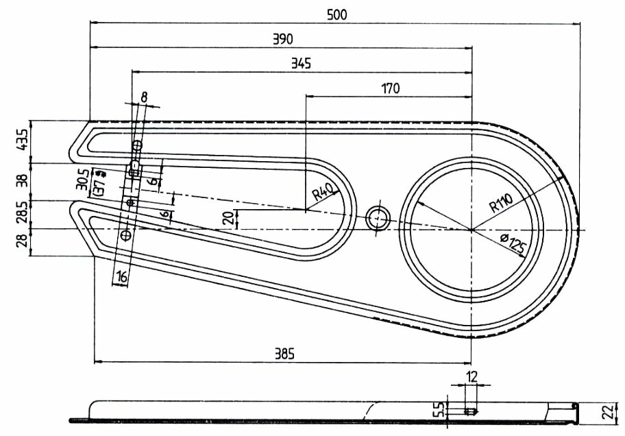 Osłona łańcucha HORN Classic SL 22 srebrny