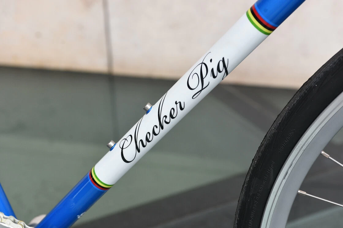 Ostre koło Checker Pig Singlespeed Classic Niebieski połysk 58