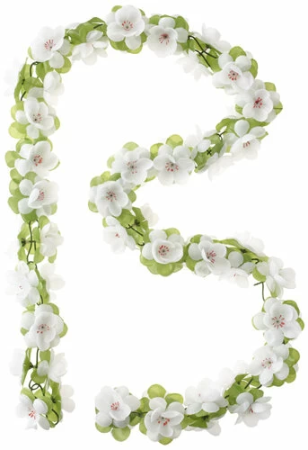 Ozdobny wianek Basil Flower / 130 cm Kolor: biały