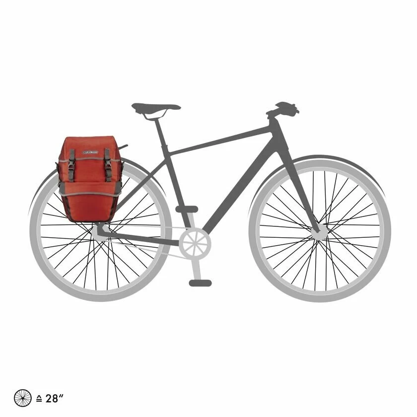 Para sakw rowerowych Ortlieb Bike-Packer Plus QL2.1 42L Salsa-Dark Chilli