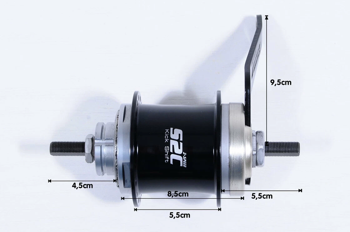 Piasta biegowa Sturmey Archer S2 Duomatic Wolnobieg - srebrna