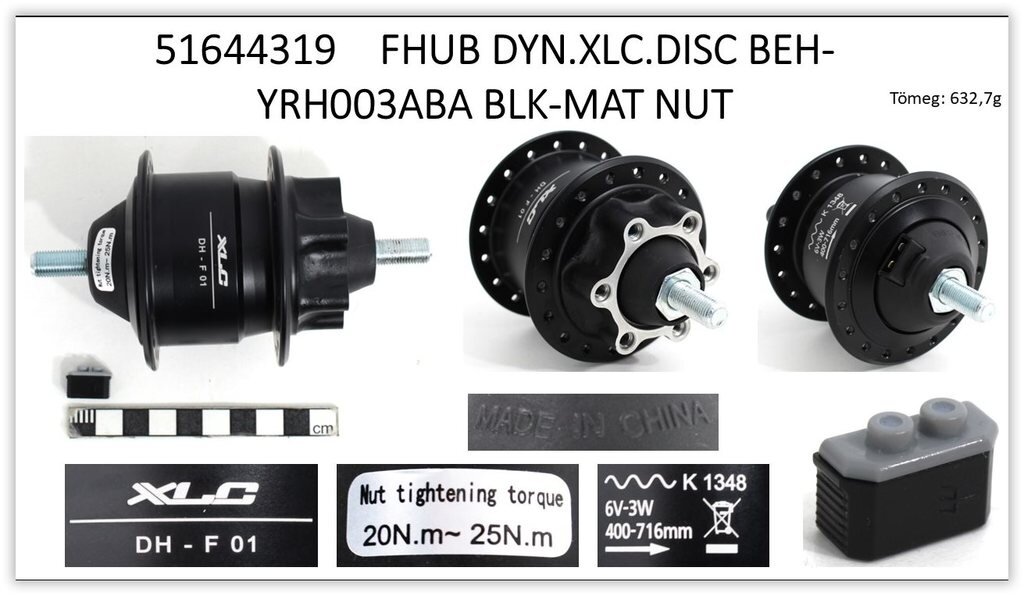 Piasta dynamo XLC.DISC BEH-YRH003ABA