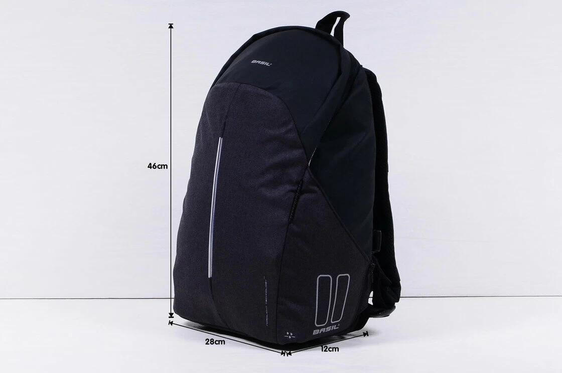 Plecak z możliwością montażu na bagażniku rowerowym Basil B-Safe Graphite Black (czarny) 13L