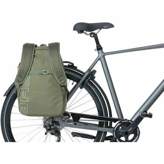 Plecak z możliwością montażu na bagażniku rowerowym Basil Flex Forest Green