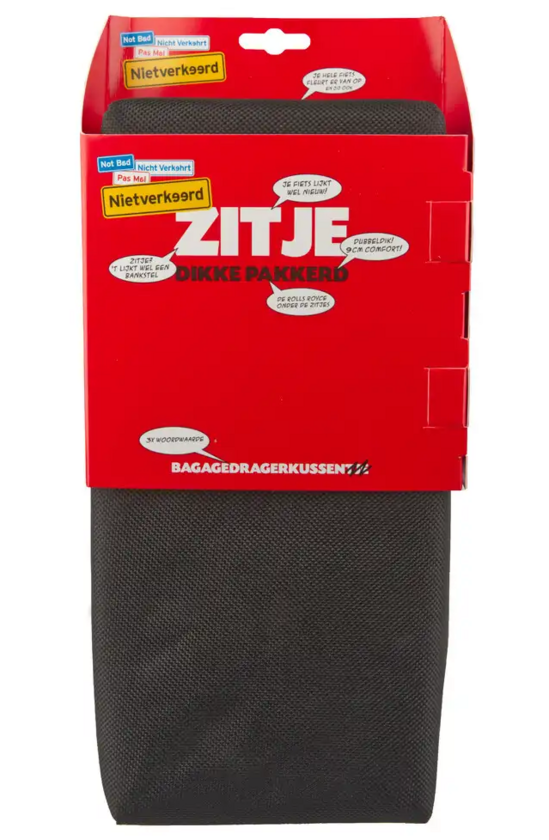 Poduszka na bagażnik rowerowy Niet Verkeerd Eco Black Fat