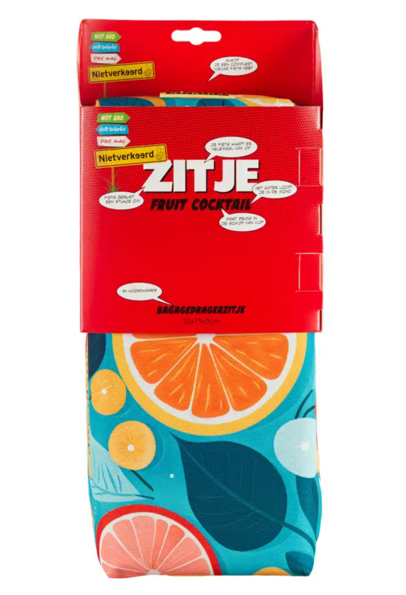 Poduszka na bagażnik rowerowy Niet Verkeerd Eco Fruit Coctail