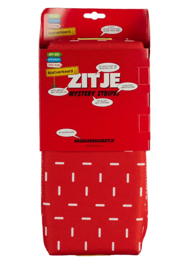 Poduszka na bagażnik rowerowy Niet Verkeerd Eco Mystery Stripes