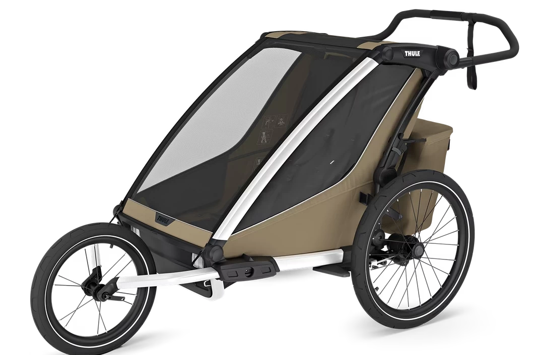 Podwójna przyczepka rowerowa dla dzieci Thule Chariot Cross 2 G3 Faded Khaki