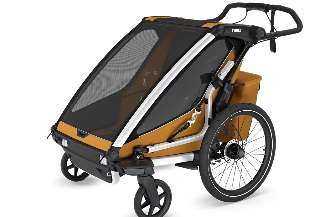 Podwójna przyczepka rowerowa Thule Chariot Sport 2 G3 Natural Gold