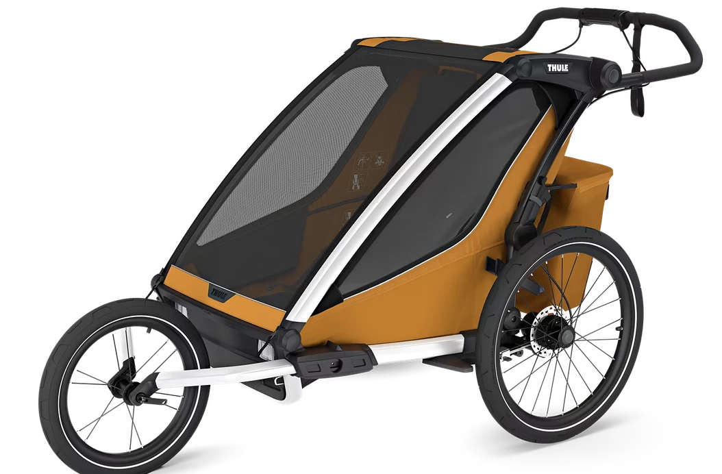 Podwójna przyczepka rowerowa Thule Chariot Sport 2 G3 Natural Gold