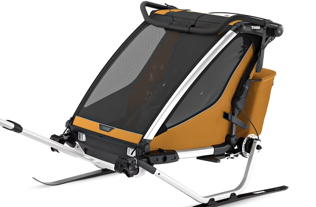 Podwójna przyczepka rowerowa Thule Chariot Sport 2 G3 Natural Gold