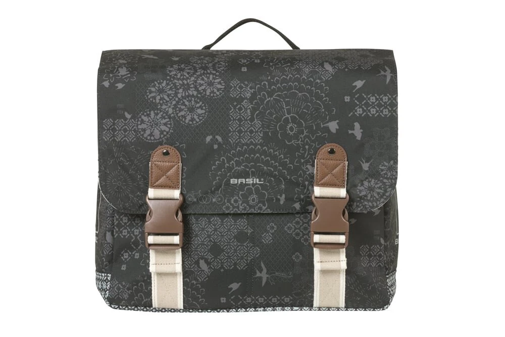 Podwójna sakwa rowerowa Basil Boheme Black 35L MIK 2.0