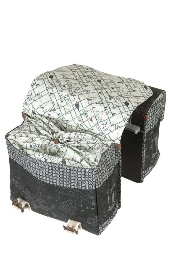 Podwójna sakwa rowerowa Basil Boheme Black 35L MIK 2.0