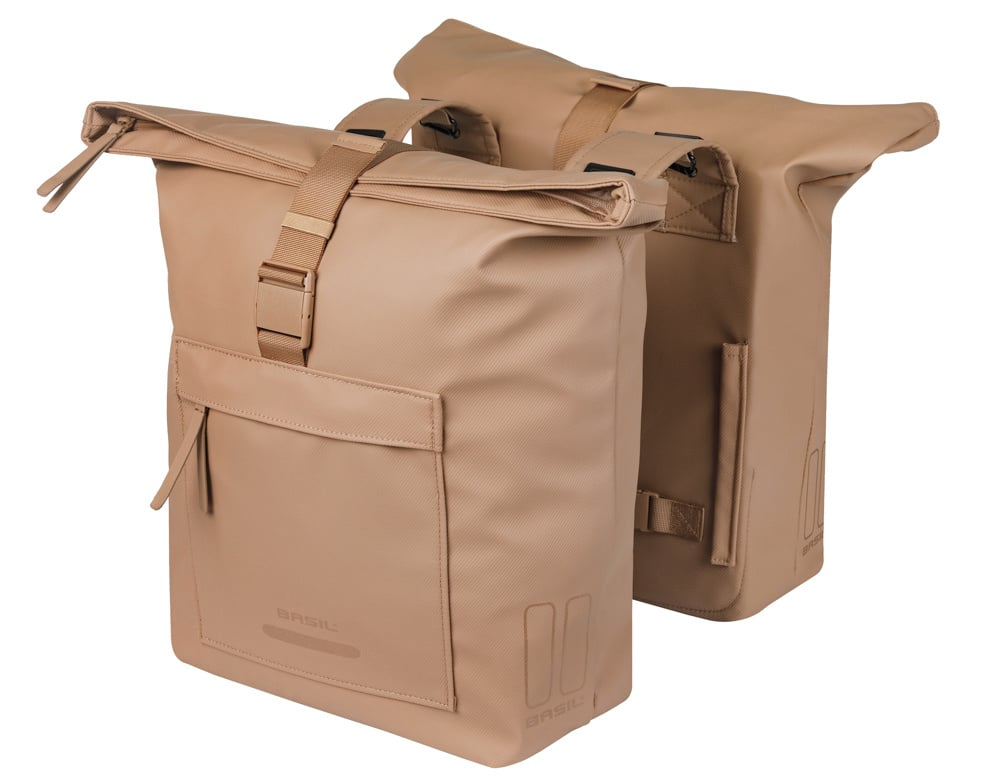 Podwójna sakwa rowerowa Basil Brooklyn 41L Sand
