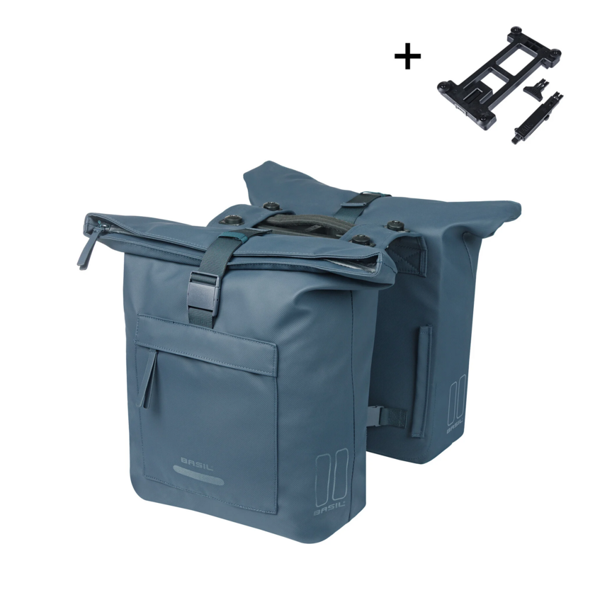 Podwójna sakwa rowerowa Basil Brooklyn MIK 2.0 41L Navy