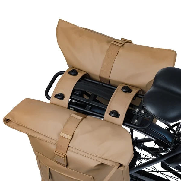 Podwójna sakwa rowerowa Basil Brooklyn MIK 2.0 41L Sand